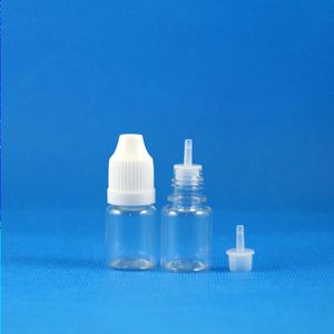 100 Sets/partij 5 ml PET Plastic Dropper Flessen Kind Proof Lange Dunne Tip e Vloeistofdamp Vapt Sap Olie 5 ml Ctdsp