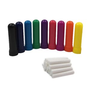 100 sets Muti Kleur China Fabrikant Dikkere Blank Neusinhalator Sticks Plastic Aromatherapie Inhalator Container ZZ