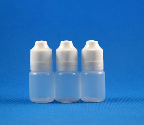 100 SetsLot 10 ml Botellas cuentagotas de plástico A prueba de manipulaciones Tapas a prueba de niños Puntas de aguja largas y delgadas e Vapor Cig Líquido 10 ml2647500