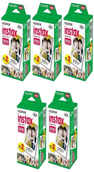 100 draps Fujifilm Instax Mini 8 Film 520 Feuilles pour la caméra Instax Mini 7S 25 50S 90 PO PAPE BLANC EDRE BLANC 3 POUC1508504