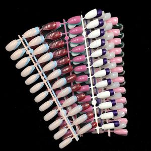 100 vellen Meng kleur Volledig deksel Ballerina Nagel Tips Snoepkleur Fake Nagels Acryl Square End False Nail Art Tips in Bulk 240430