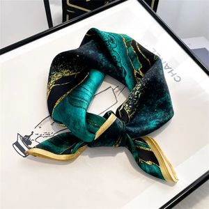 100% zijde vier seizoenen sjaals mode afdrukken zonnebrandcrème kerchief etnische stijl kleine vierkante hoofdtCLoth print sjaals 240412