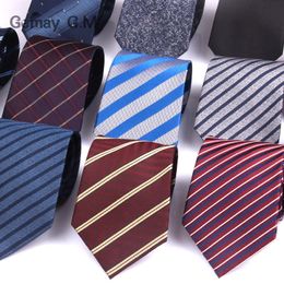 100 zijden nekbanden voor mannen Fashion Classic Jacquard Striped For Man Red Blue Navy Cadeaubry Stripe Stripe Tie 240415