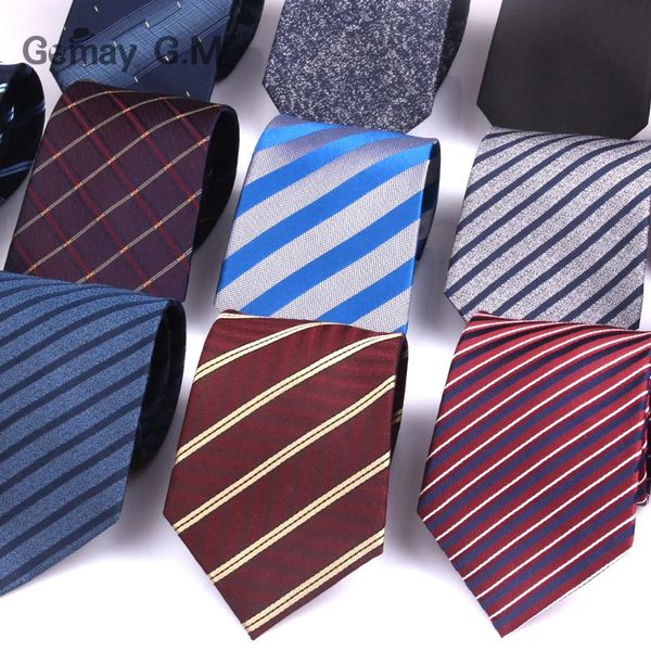 100 corbatas de cuello de seda para hombres Fashion Classic Jacquard rayado para hombre rojo azul marino marina corbata de regalo corbata 240415
