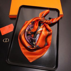 100% foulard en soie pour femmes marque Designer foulards haute qualité petit carré foulards en soie taille 50x50cm pas de boîte T9T