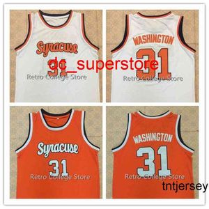 100% gestikt 30 Billy Owens 31 Dwayne Pearl Washington Syracuse Basketball Jersey Custom Elk nummer Naam jerseys Heren Dames Jeugd XS-6XL