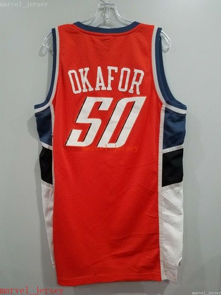 100% Bobcats cousus Emeka Okafor 50 Jersey XS-6XL Hommes Retours Maillots de basket-ball Pas cher Hommes Femmes Jeunes