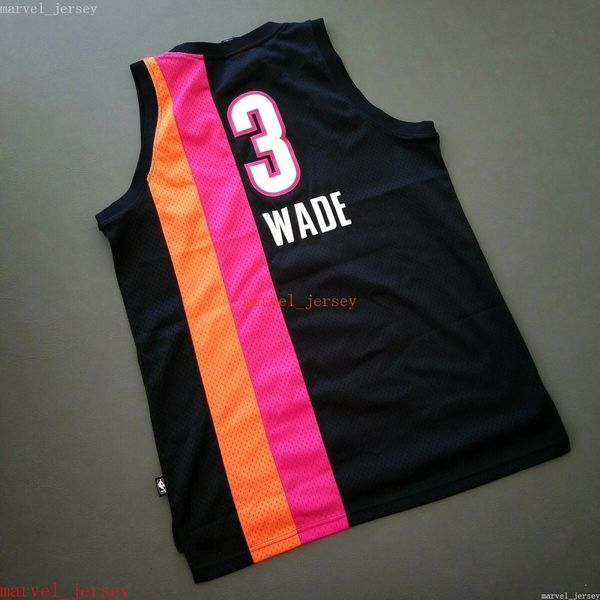 100% Costa Dwyane Wade Jersey XS-6XL Mensos para hombres Jerseys de baloncesto BARARES Mujeres jóvenes