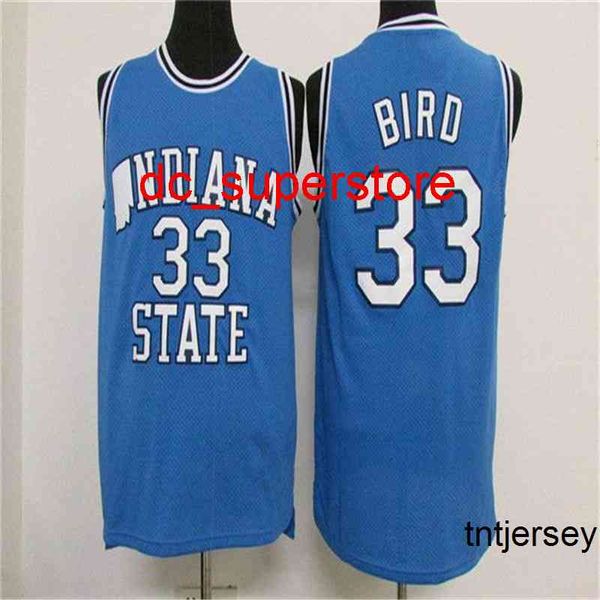 100% cousu Indiana State # 33 LARRY BIRD BASKETBALL JERSEY Hommes Femmes Jeunes Numéro personnalisé Nom Maillots XS-6XL