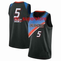 100% gestikte Luguentz Dort #5 2020-21 Basketball jersey Custom Mens Women Jeugd XS-6XL Basketball Jerseys