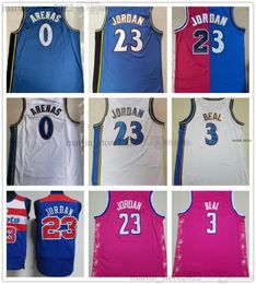 100% Cousu Hommes 0 Basketball Gilbert Arenas Maillots 23 Michael Bradley Beal 3 Broderie