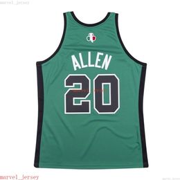 100% genaaid Ray Allen #20 Green 2007-08 Jersey XS-6XL Mens Throwbacks Basketball jerseys goedkope mannen vrouwen jeugd