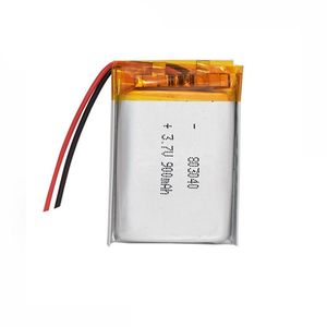 100% Super Capacity 803040 3.7V Li Polymer Battery 900mAh Batteries au lithium de capacité réelle avec carte protégée pour Toys MP5 speaker power bank