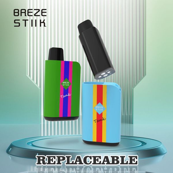 E-cigarettes jetables 100% SUPERIA BREZE STIIK Réservoir jusqu'à 2000 bouffées Pod remplaçable Type-C 650mah Les bombes et les tubes de batterie peuvent également être achetés séparément