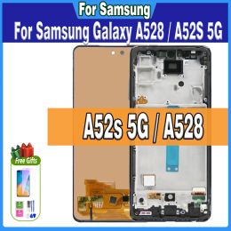 Testé à 100% 6,5 '' pour Samsung Galaxy A52S 5G A528 A528B A528M A528B / DS Écran tactile Affichage des pièces de réparation de l'écran tactile A528B