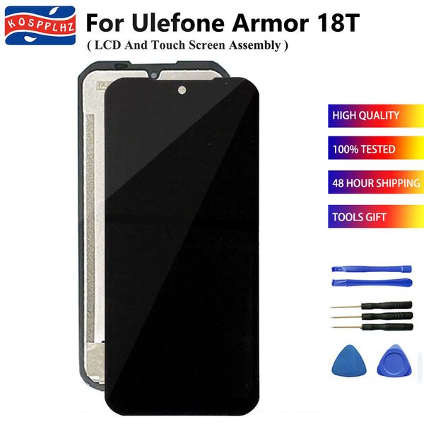 100% probado para Ulefone Power Armor 18 LCD Display + Reemplazo del ensamblaje de la pantalla táctil para la armadura 18 T + pegamento