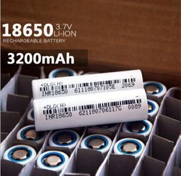 100% topkwaliteit DLG 18650 Batterij 3200 mAh INR 18650 Lithium 3.7V INR18650 Cel Li-ion Oplaadbare afvoerbatterijen voor zaklamp Elektronische motorfiets Wit