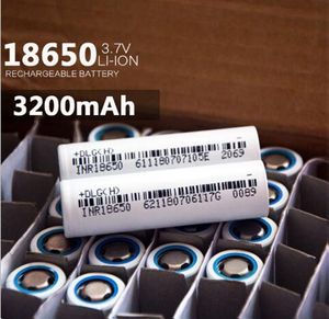 100% Top Qualité DLG 18650 Batterie 3200mAh INR 18650 Lithium 3.7V INR18650 Cellule Li-ion Rechargeable Batteries de Vidange pour Lampe de Poche Electronique Moto Blanc