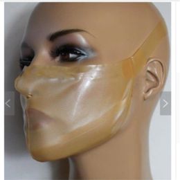 100% Máscara de capucha de látex transparente Máscara de capucha de Halloween Máscara de goma Disfraces props226V