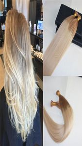 100 Virgin Brésilien Human Hair Itip Prébond Extensions de cheveux doubles Double Drawn Keratin Stick Fusion Remy Hair Extensions I Tip6249697