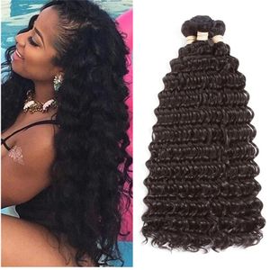 Peruvian Deep Wave Hair Weave 3 Bundles Remy Human Hair Extensions 10-30 Inches Mix Length Available Smooth Deep Wave Curly Factory Price