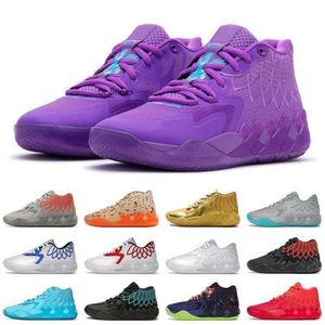 100% met doos Professionele LaMelos Ball MB.01 Heren Trainers Basketbalschoenen Galaxy Beige Queen Buzz City Rick en Sky Blue Purple Designer Sneakers S