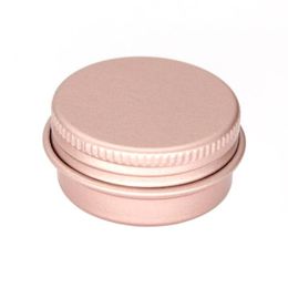 100x15g 10g 30g Mini tarro vacío de aluminio de oro rosa para crema, bote para decoración de uñas, maquillaje, brillo de labios, contenedores vacíos de latas de Metal para cosméticos