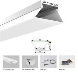 100 X 1M sets/lot New arrival aluminium profile for led strips and Funneled shape led wall profile for ceiling or wall lights