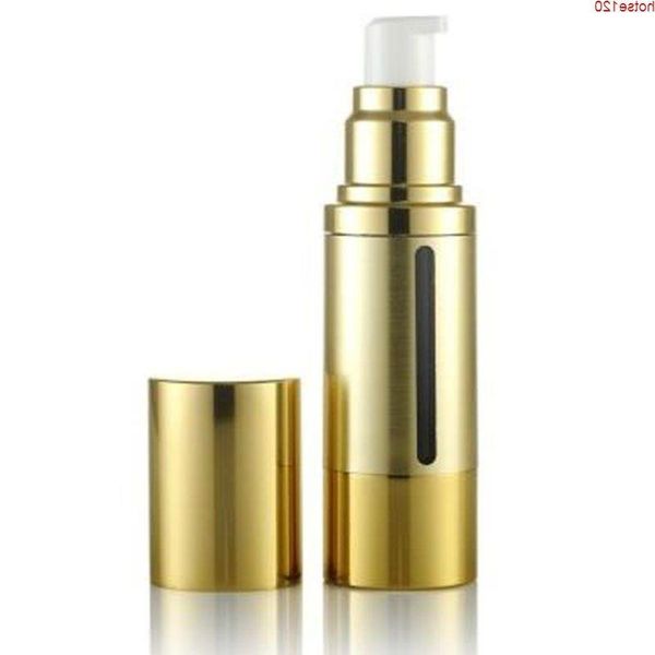 100 x 30 ml Loción de oro vacía Crema Bomba sin aire Botella cosmética BB CC Plástico Líquido Maquillaje Cosméticos Contenedor Packaginggoods LTGCG