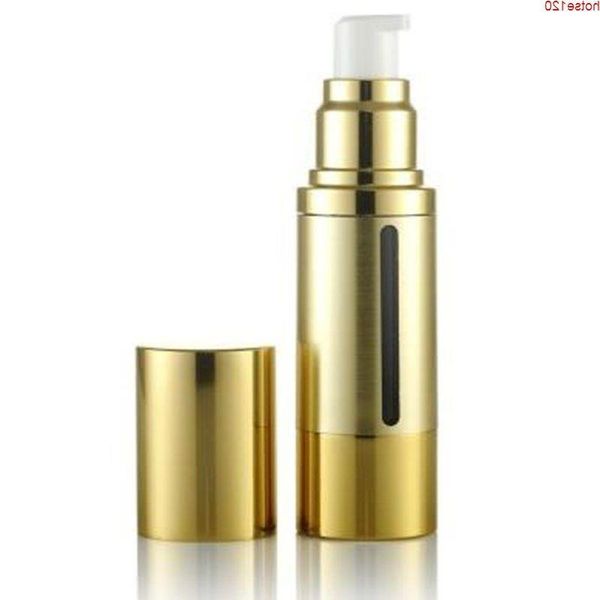 100 x 30 ml Loción de oro vacía Crema Bomba sin aire Botella cosmética BB CC Plástico Líquido Maquillaje Cosméticos Envase Embalaje Productos Foapb