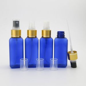 100 x 50 ml kobaltblauw huisdier fles lege navulbare spray parfum cosmetische container verpakking