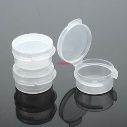 100 x 5G Heldere witte knop Mini Q Box Kleine Pot Lekvrije Crème Kruiken Lege Make Containers Plastic Cosmetische Sample FlessenPLS Bestel