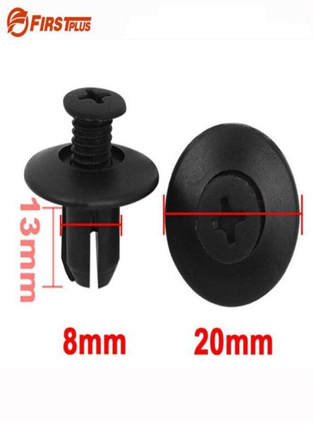 Clips automatiques à trous de 100X8mm, panneau de garniture de porte de voiture, Rivets en plastique, fixation de garde-boue avant pour Hyundai BYD F3 Black2256358