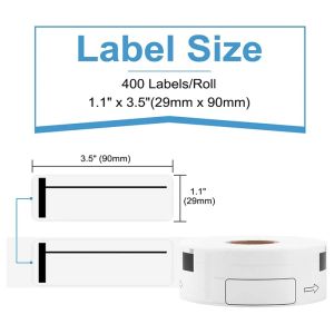 100 x rouleaux Brother DK-11201 DK 11201 DK 1201 DK1201 Étiquettes thermiques compatibles 29x90mm QL 700 710 720 800 810 820 1050 1060 1100 1110NWB