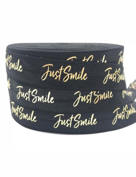 Feuille d'or de 100 yards juste imprimée, élastique pliable de 15cm, ruban FOE noir pour Bracelet, couvre-chef, accessoires pour cheveux, DIY87173971272291