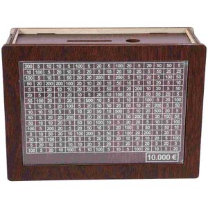 1000/2000/3000/5000/10000 Euro houten piggy bank geldbesparing doos met spaardoel en nummers dozen 240420