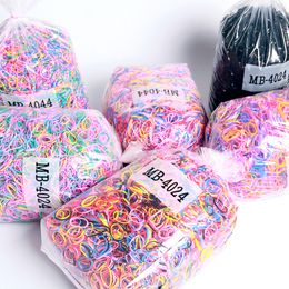 1000/2000pcs Baby Girls Rubbers Bands Dermable Scrunchie Pack Small Elastic Hair Hair Hair Corde Bande Band Femme Accessoires Hair