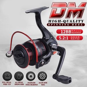 1000-7000 Spinning Reel 12BBs All Metal Spool Pêche en eau douce / salée 12.5KG Max Drag Power Tackle Pesca Baitcasting Reels