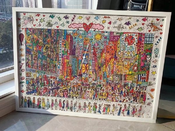 1000 pièces de puzzle carrées de haute difficulté pour adultes contiennent un cadre extérieur.