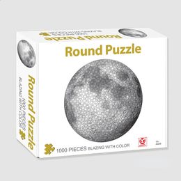 1000 ronde puzzelstukjes met een diameter van 68 cm beroemde schilderijserie van maan leren onderwijs ambachtelijk speelgoed geschenken 240305