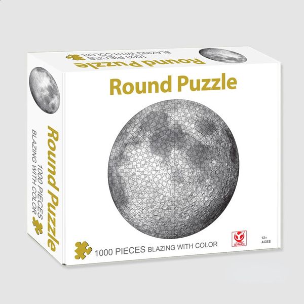 1000 pièces de puzzle circulaire d'un diamètre de 68 cm célèbre série de peinture de lune apprentissage éducation artisanat jouets cadeaux 240305