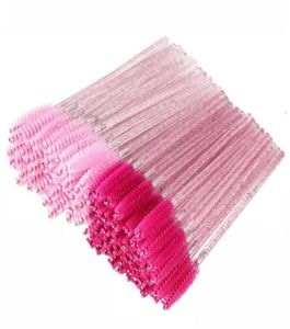 1000 Broussins à cils jetables Perme de mascara bobines pour les cils oculaires Extension des sourcils et des brosses de maquillage rose rose C03012267807