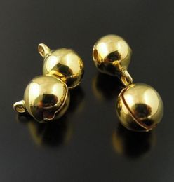 1000 PCS 6 mm Gold Jingle Bell Dangle Charms with Smith Small Bells Fit Festival Jewelry Pendants Beads44448378