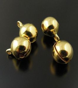 1000 PCS 6 mm Gold Jingle Bell Dangle Charms with Smith Small Bells Fit Festival Jewelry Pendants Beads6069017