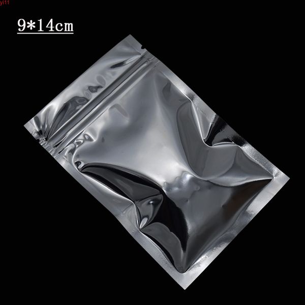 1000 pcs 9 * 14 cm Mylar feuille auto-scellant sacs à fermeture à glissière en aluminium sac à fermeture à glissière alimentaire paquet de thé de fleurs séchées sacs étanches à l'humidité de haute qualité