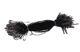 1000 PCS Black Hang Tag String met zwarte peervormige veiligheidspen 105 cm goed voor hang kledingtags5260192