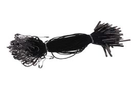 1000 stuks zwarte hangtag string met zwarte peervormige veiligheidsspeld 105 cm goed voor hangkledinglabels8494147