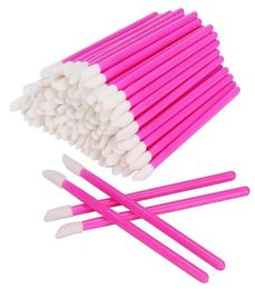 1000 pcs Broussages à lèvres jetables Applicateurs de brillance à lèvres Gloss Wands Applicateur Perfect Makeup Tools Kits Rose Red7971036