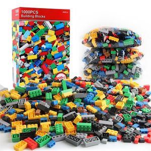 1000 pièces bricolage blocs de construction créatifs ensembles en vrac ville briques classiques assemblage Brinquedos jouets éducatifs pour enfants 220527