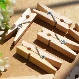 Mini pinzas de madera para ropa, 1000 piezas, pinzas para ropa de 3, 5, 0, 7cm, pinzas de resorte de madera Natural para Po, artesanía en papel, juguete 314J